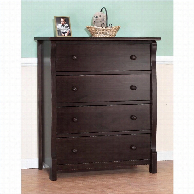 Sorelle Princeton 4 Drawer Dresser In E Spresso