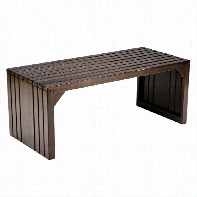 Southern Enterprises Slat Table In Irch Espresso Finish