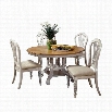 Hillsdale Wilshire 5 Piece Round Dining Table Set in Antique White