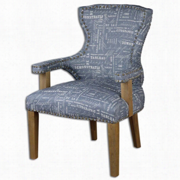 Uttermost Citographie Gray Linen Armchair