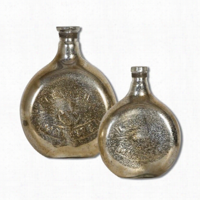 Uttermost Euryl Mercury Glass Vases (sey Of 2)