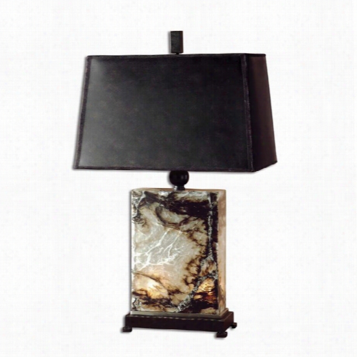 Uttermost Marius Blac Kmarble Tabe Lamp