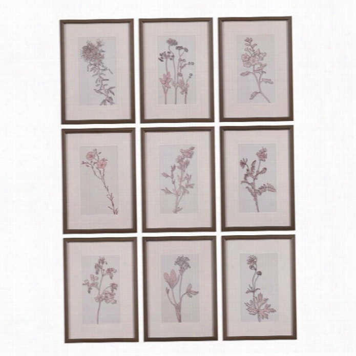 Uttermost Spring Delights Floral Art (set Of 9)