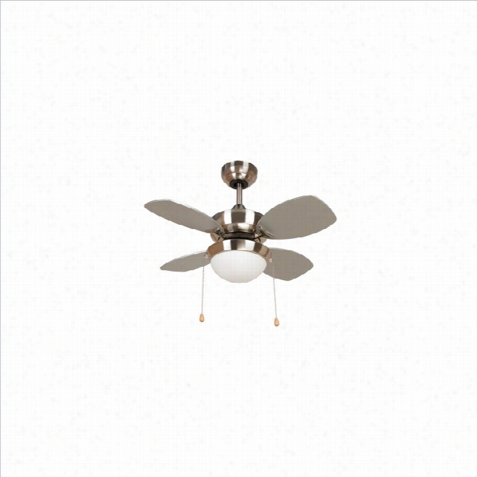 Yosemite Hurrivane 28 Inch Ceiling Fan In Bright Brush Nickel Finish