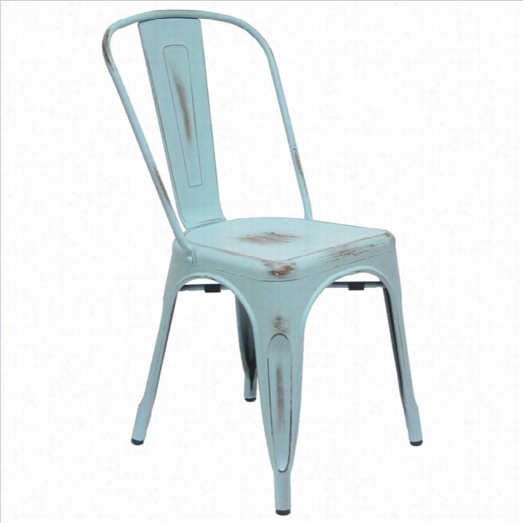 Aeon Fu Rniture Garvn Dini Ng Chair In Antique Blue (set Of 2)