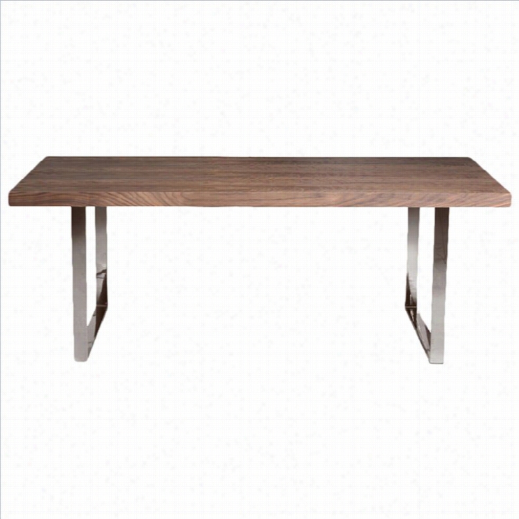 Aeon Furniture Jordan Dining Table In Walnut Ane Chrome