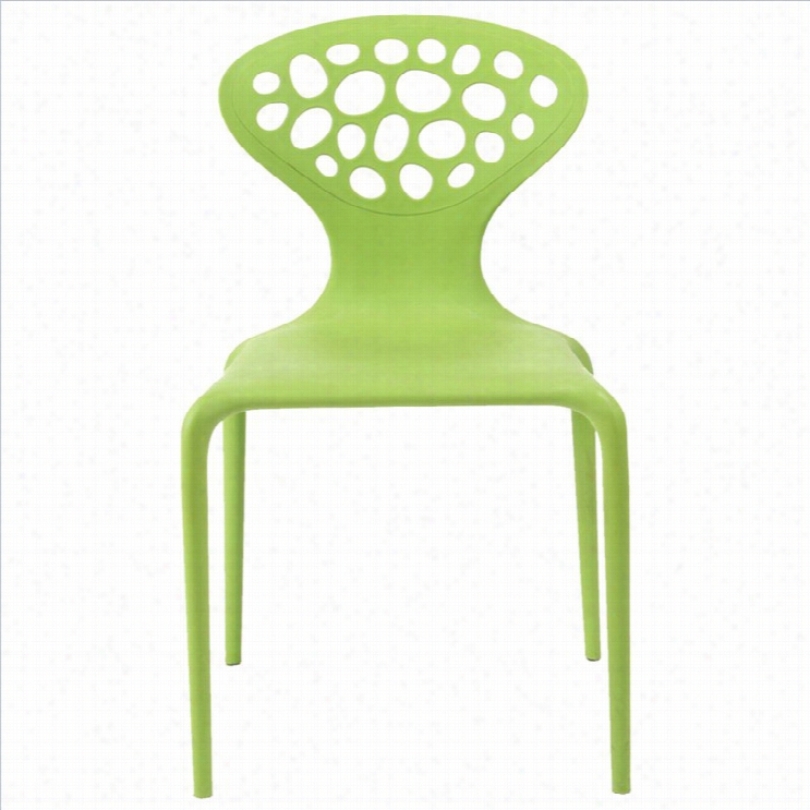 Aeon Furniture Lucy Stacking Di Ning Chair In Green (set Of 4)
