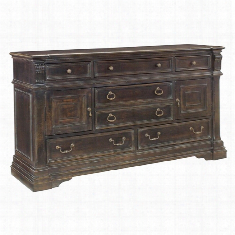 Am Erican Drew Manchester Court 6 Drawer Wood Dresser In Brown