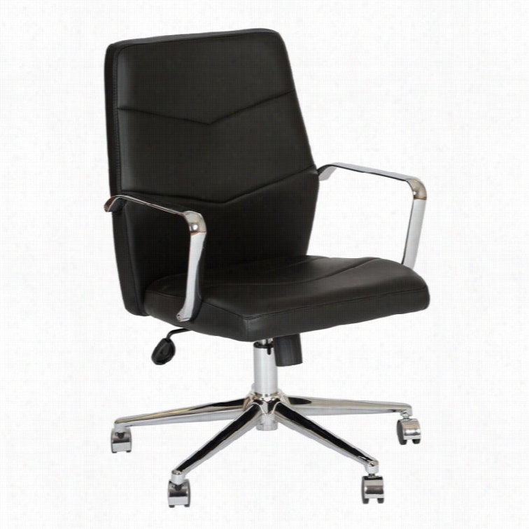 Armen Living Viken Contemporary Office Chair In Black