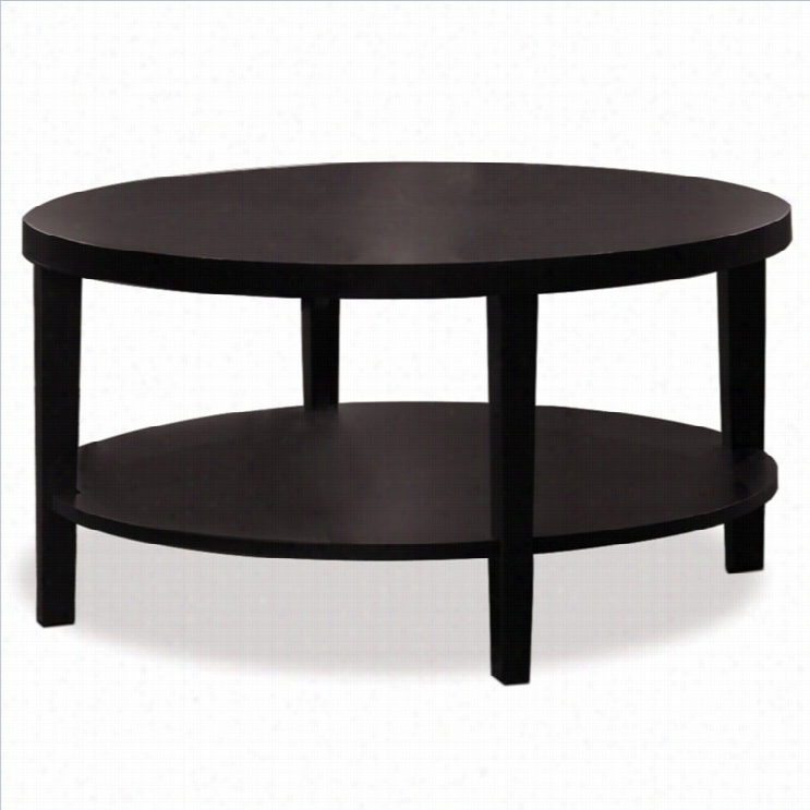 Avenue Six Merge 36 Round Coffee Table In Black