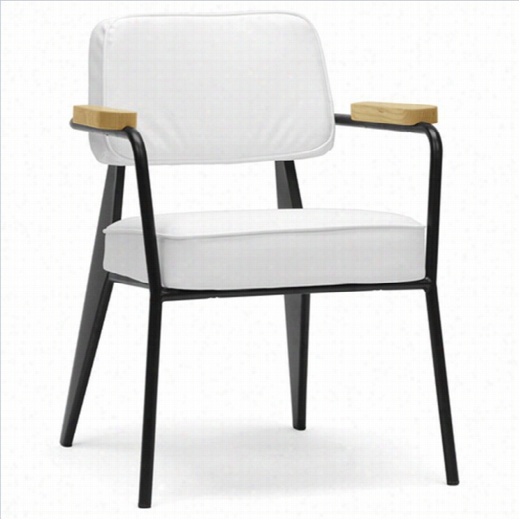 Baxton Studko Lasiter Ac Cent Chair In White And Black