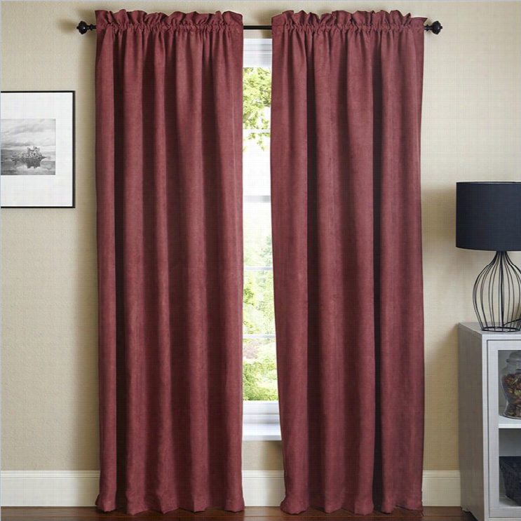 Blazing Needles 108 Inch Blackout Curtain Panels In Red Wine (set Of 2)