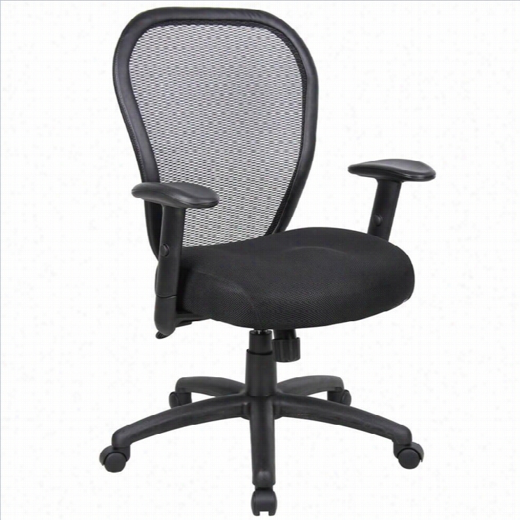 Boss Office Products Mesh Arm Office Chair With Adjustment Leevr-no Head Rest