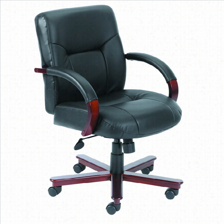 Boss Office Products Middle Back Chief Magistrate Leather Office Chaair