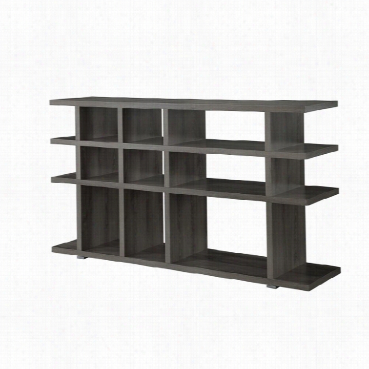 Coaster Contemporary Wdathered Bookcase In Dark Grey