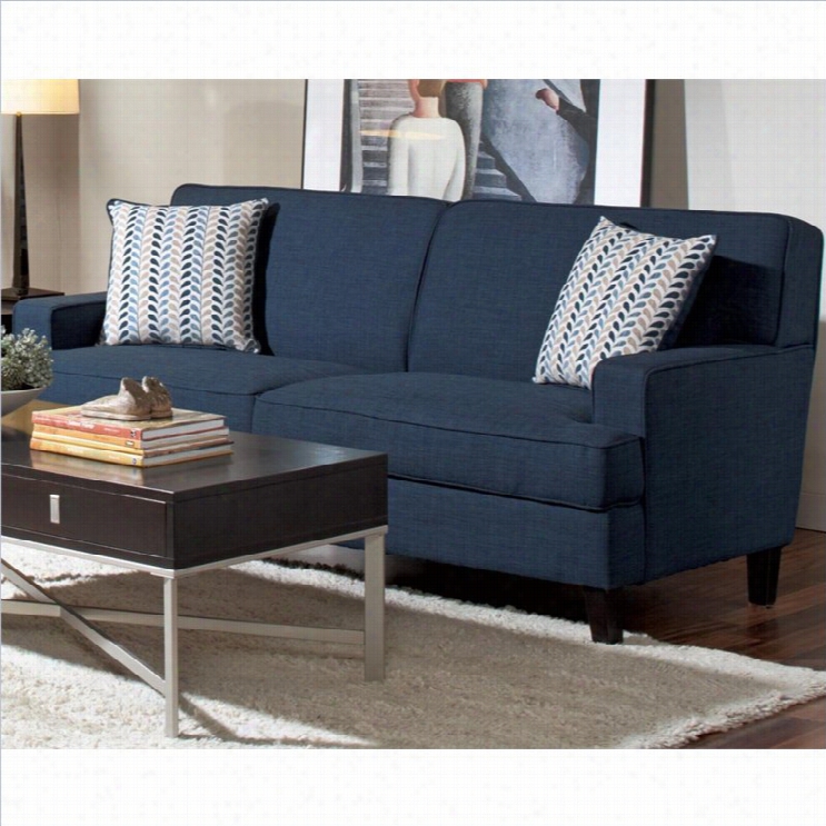 Coaster Finley Linen Sofa In Blue