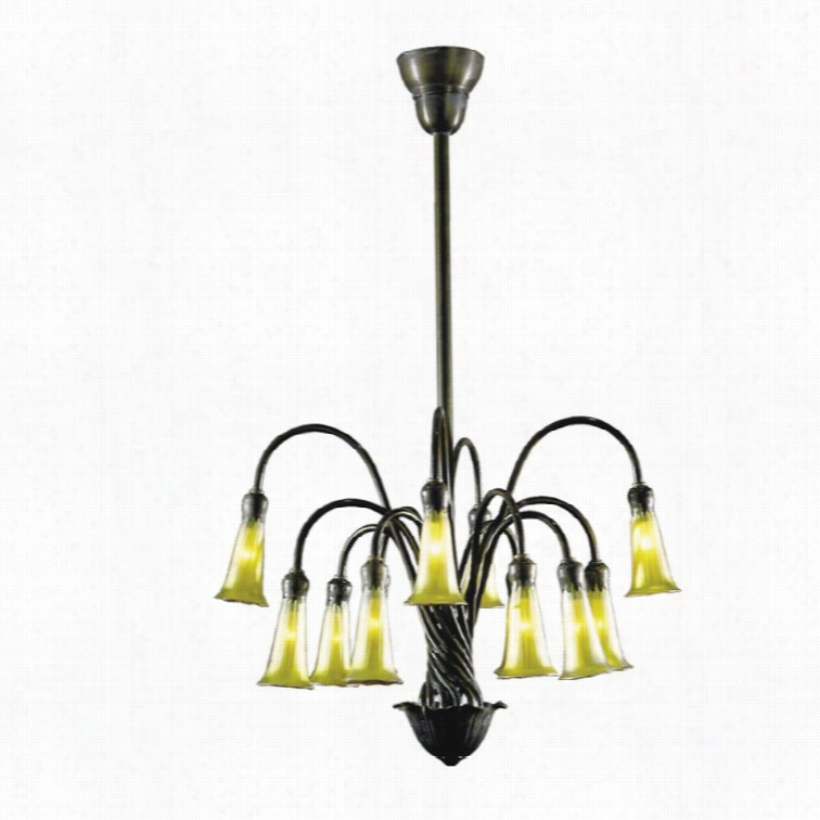 Dale Tiffany 12 Light Goold Lily Hanging Fixture