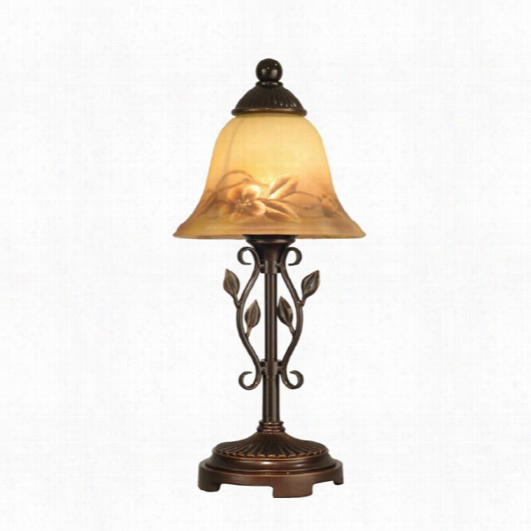 Dale Tfifany Leaf Vin Ehand Painted Mini Lamp