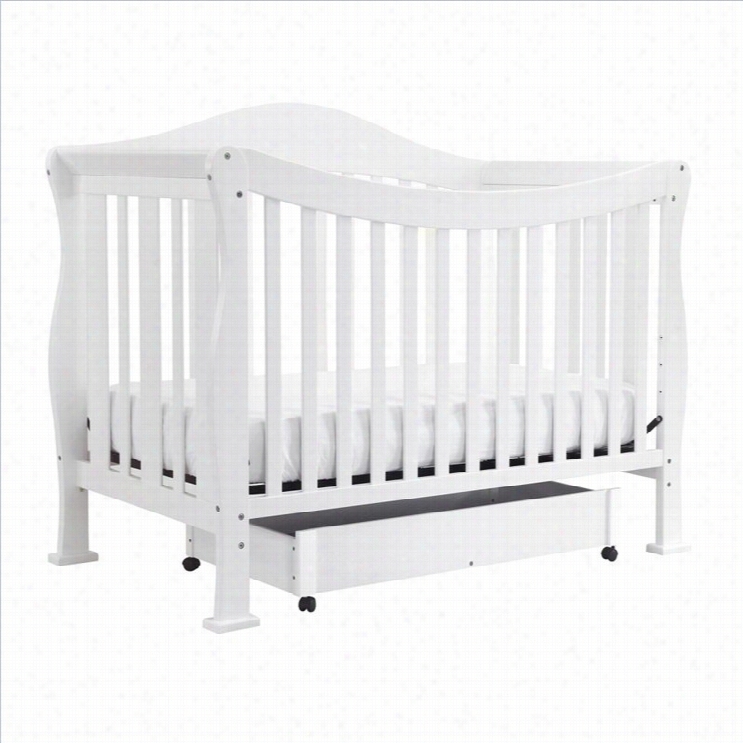 Davinci Pker 4-in-1 Convertible Crib With Full Bed Rails In White