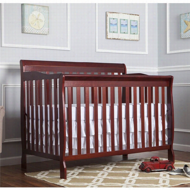 Dream On Me Ashton Convertible 5-in-1 Crib In Cherry