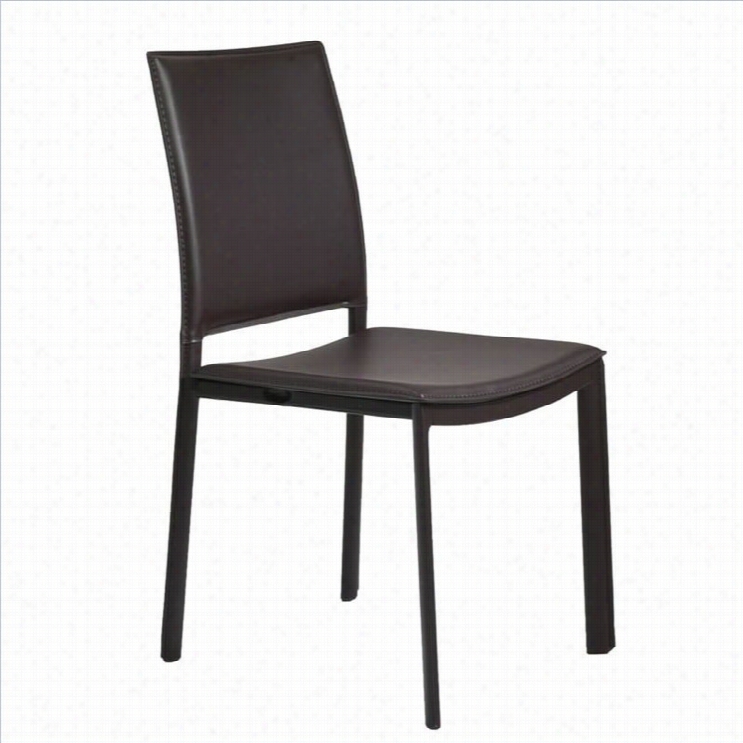 Eurostyle Kate Dining Chair In Brown Leatherette