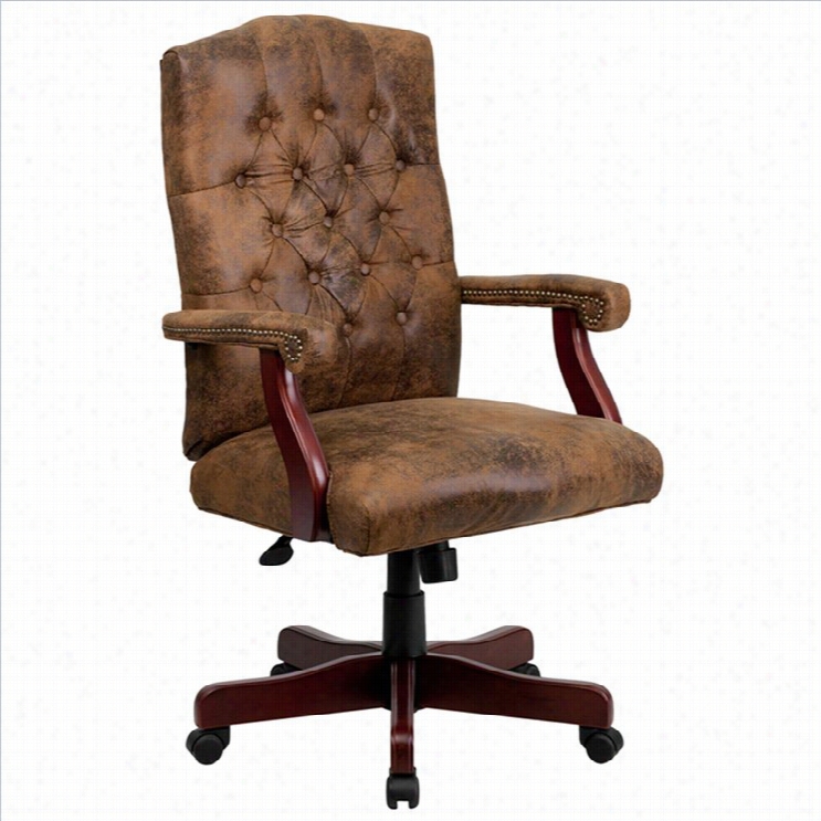 Flash Furniture  Classic Executtive Office Chairman In Bomber Brown