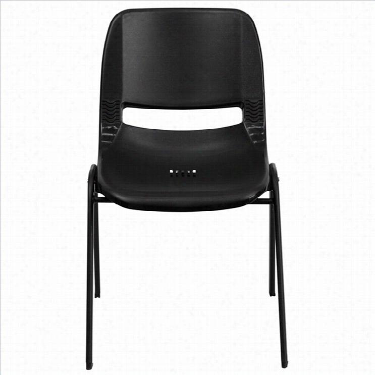 Slang  Furnitureh Ercules Series Stack Stacking Chhairw Ith Wicked Frame In Bblack-12 Seat Height