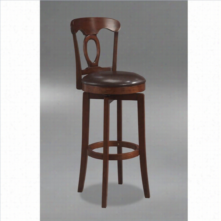 Hillsdalr Corsiva 30 Swivel Bar Stool With Vinyl Seat In Brown