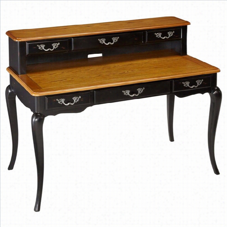 Home Styles French Countryside Executive Desk Annd Hutch In Oak And Rubbed Black