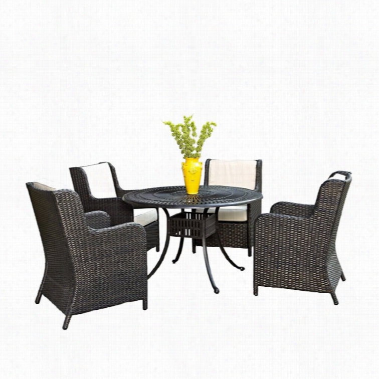 Home Styles Largo 5 Piece Patio Dining Set In Ch Arcoal