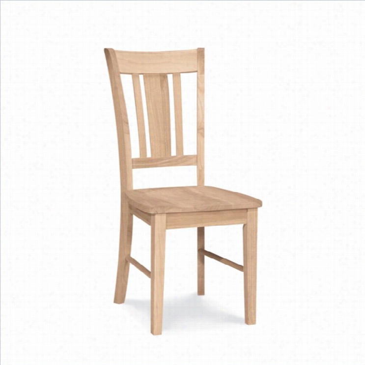 International Concepts Unfinished Slat Back Dining Chair (set Of 2 )