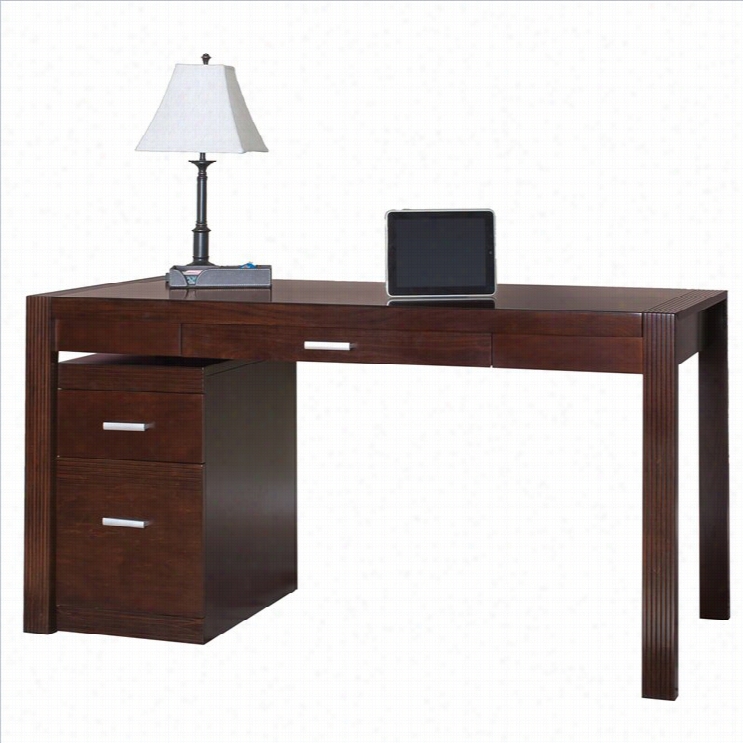 Kathy Ireland Home By Martin  Carlton  Laptop Writing Desk In Bourbon Finish