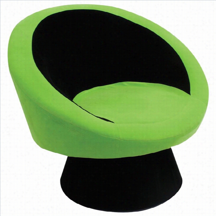 Lumisource Saucr Egg Chair In Black/green