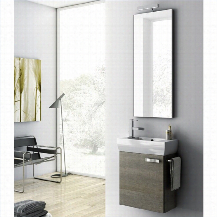 Nameek's Acf Cubical 18 Awl Mounted Bathroom Anity Set In Grey Oak Senlis