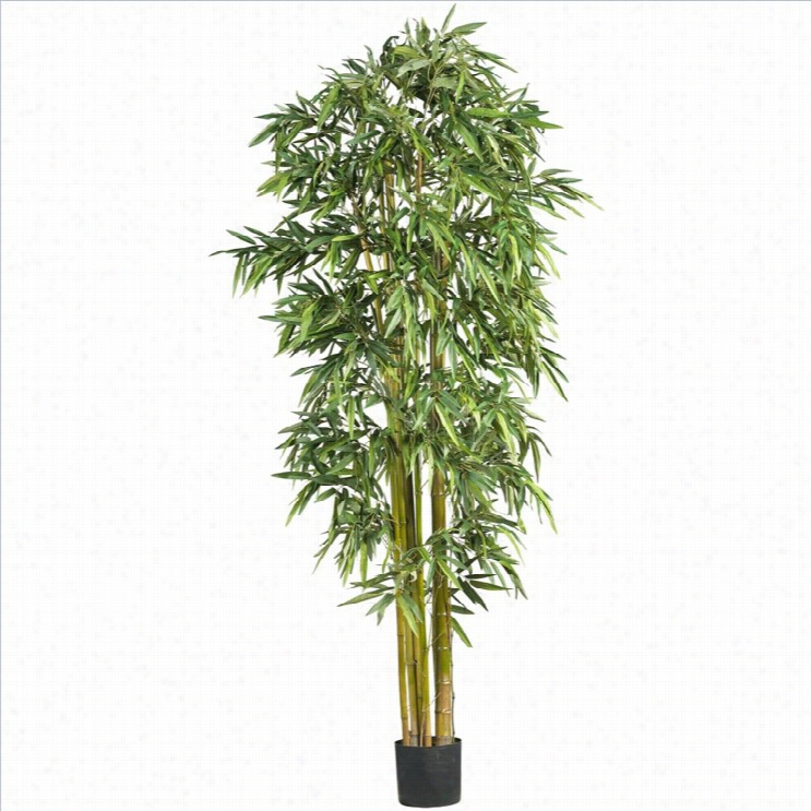 Nearly Natural 7 'big Bamboo Silk Tree  In Green