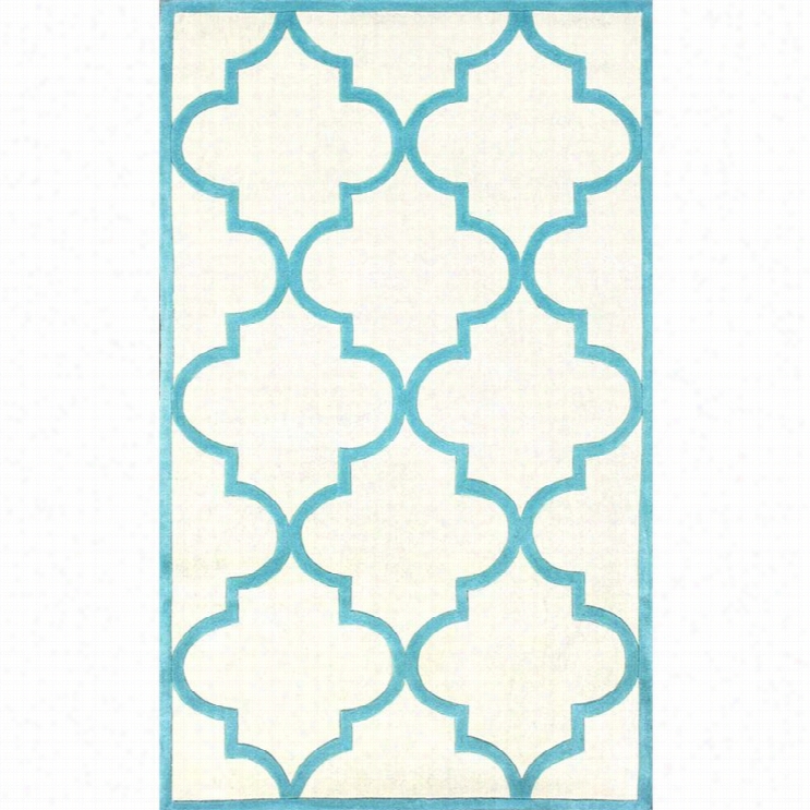 Nuloom 5' X 8' Hannd Tufted Fez Rug In Aqua