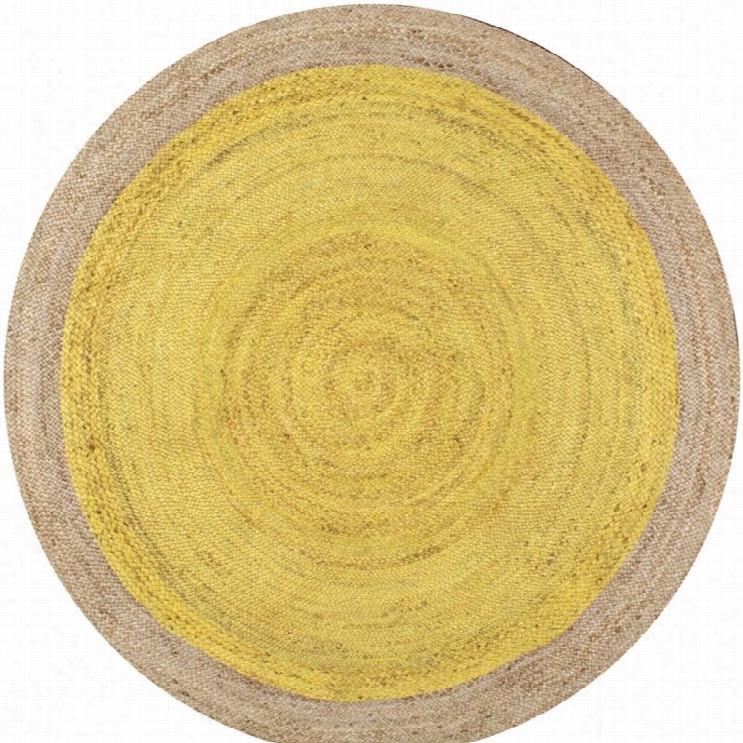 Nuloom 8' X 8' Hand Woven Eleonora Round Rug In Yellow