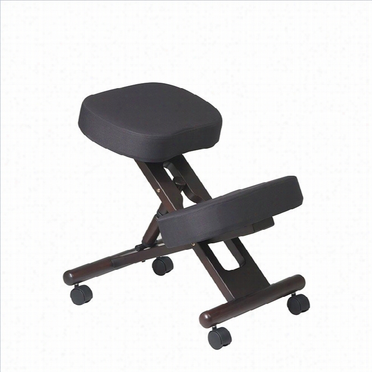 Office Star Ergonomic Wood Knee Office Chair Ith Memry Foam In Espresso