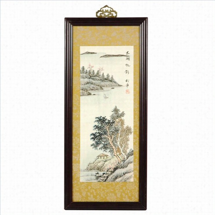 Oriental Furniture Zen Retreat Wall Art In Beige