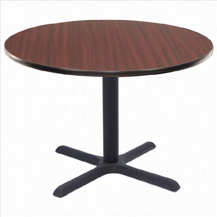 Regency Round Lunchroom Table In Mahogany-30 Inch