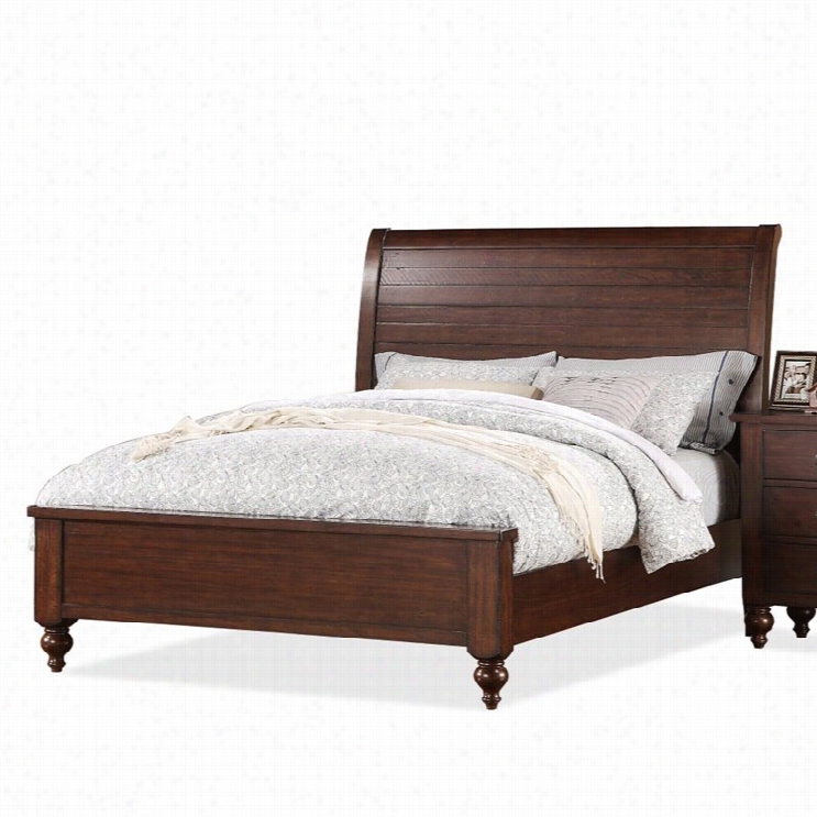 River Side Furniture Castlewood Queen Bed In Warm Tobacco