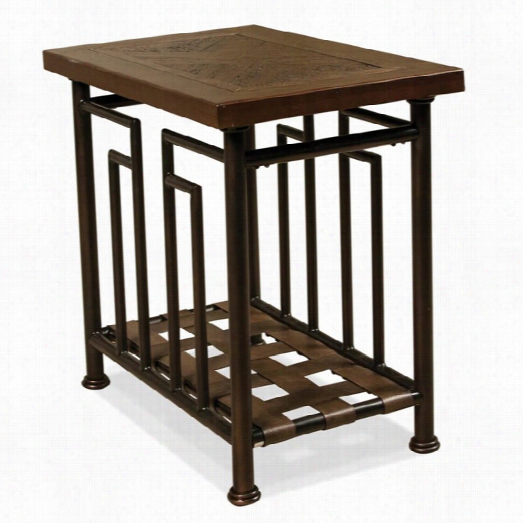 Riverside Granville Wood Hcairside Table  In Truuffle Brown