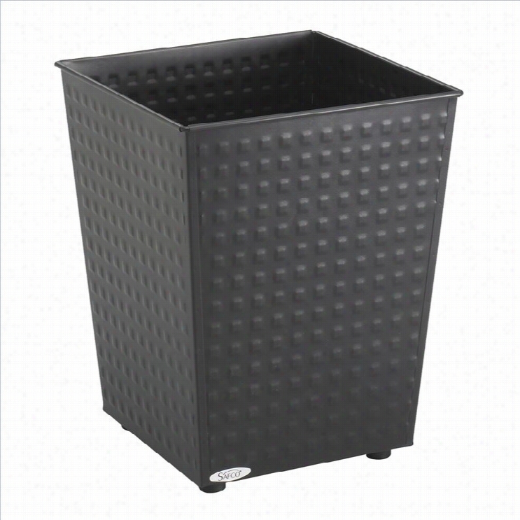 Safco Checks Wastebasket In Black (set Of 3)