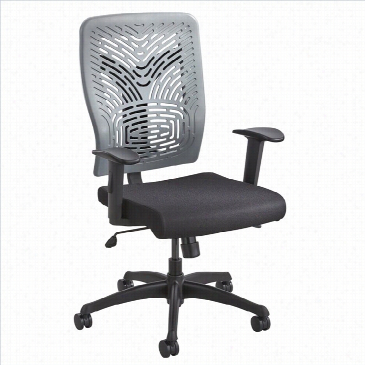 Safco Voice Series Task Office Chair Plastic Back In Charcoal