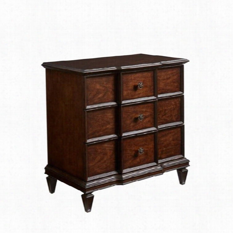 Stanley Villa Couture Lucio Nightstand In Mottled Walnut