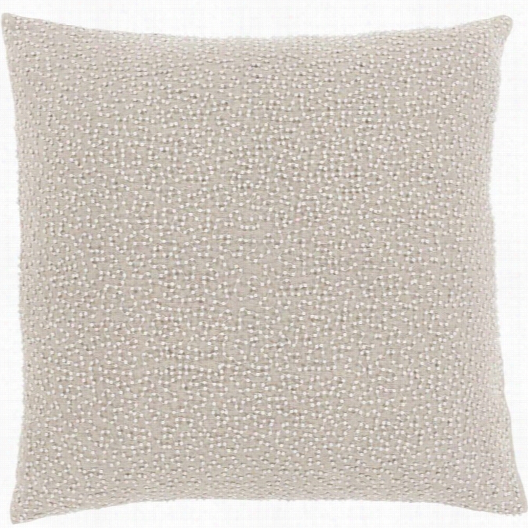 Surya Eliza Poly Fill 20 Square Pillw In Gray