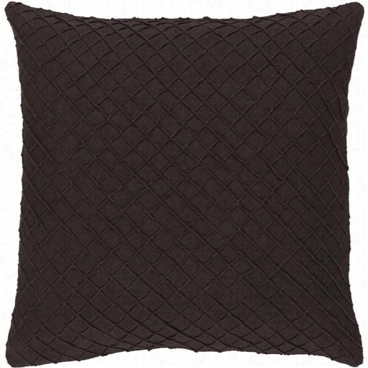 Surya Wright Poly Fill 22 Square Pillow In Black