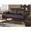 Monarch Leather Loveseat in Brown