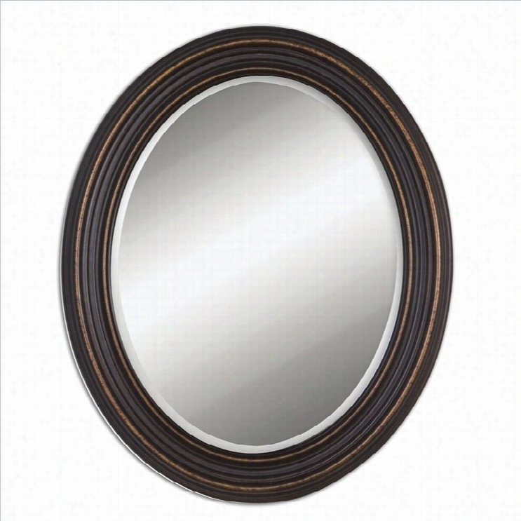 Uttermost Ovesca Oval Wall Mirror In Dark Oil Rubbed Bronze