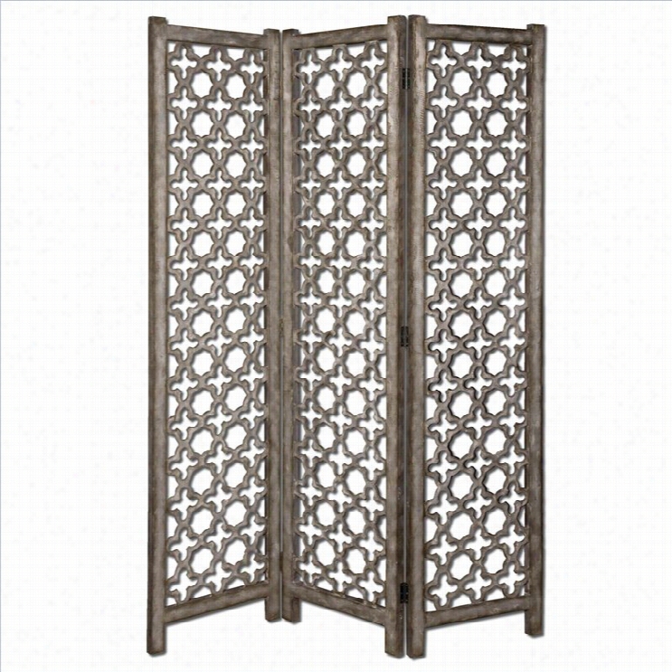 Uttermots Quatrefoil Burniseyd Aluminum Decorative Floor Screen